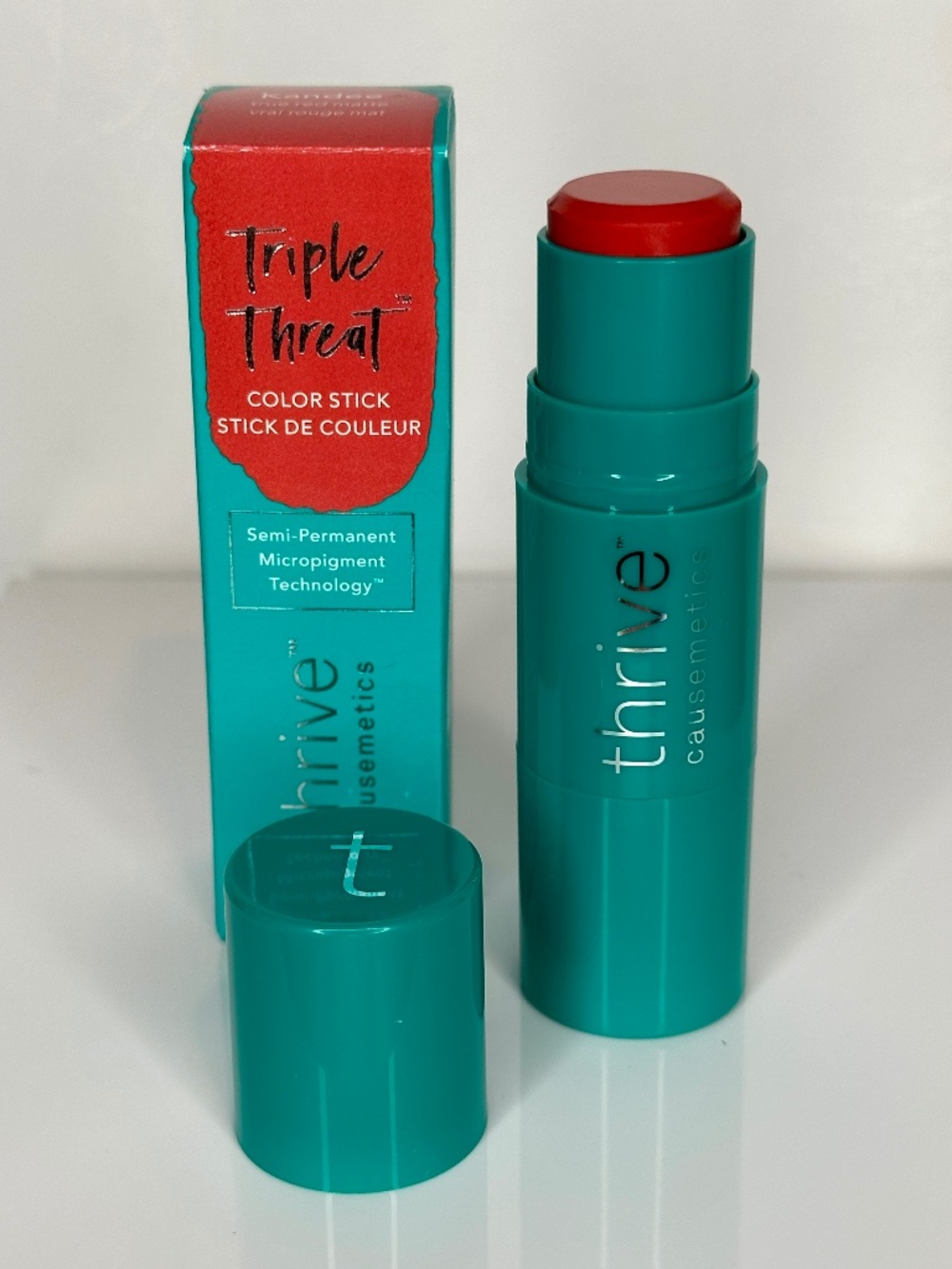 thrive Triple Threat Color Stick in Kandee (true red matte) NIB